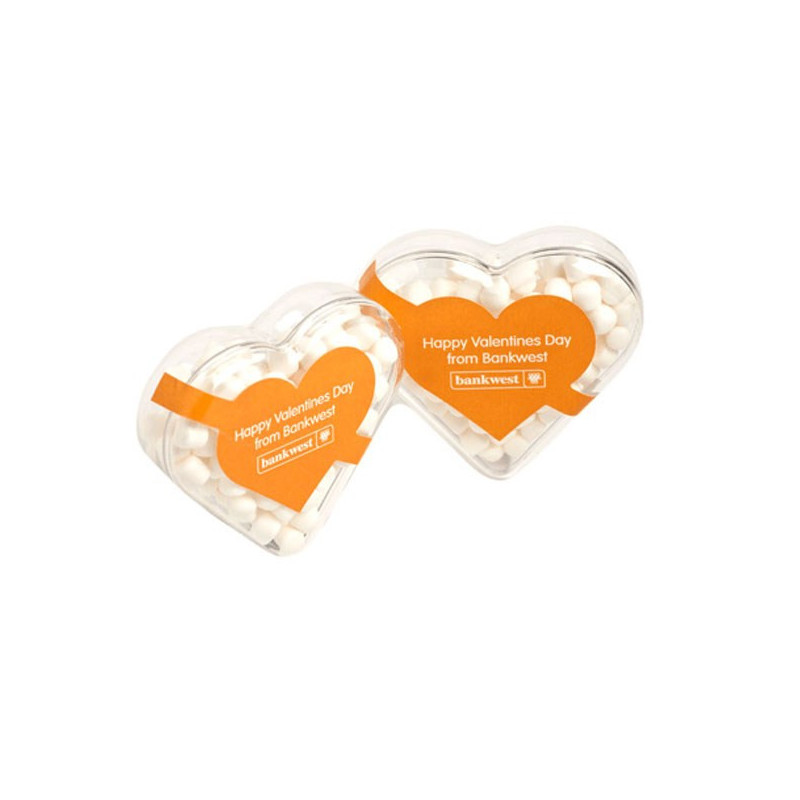 Acrylic Heart Filled with Mints 50G
