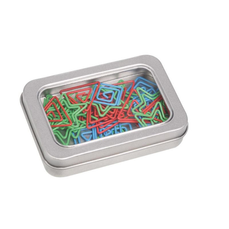 Stationery Clips - Rectangular Tin