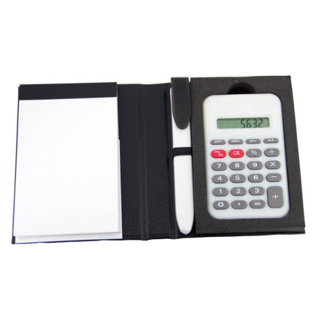 Notepad with Pen and Calculator