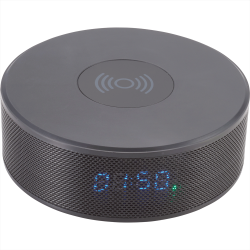 Bluetooth Speaker Clock w/Wireless Charging