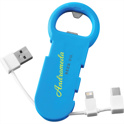 Bottle Opener with 3-in-1 Charging Cable