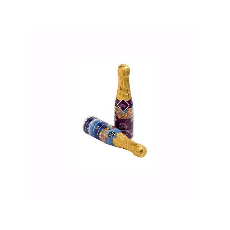 Champagne Bottle Filled with Mini M&M 220G X 2 Stickers Champagne Bottle Filled with Mini M&M 220G X 2 Stickers