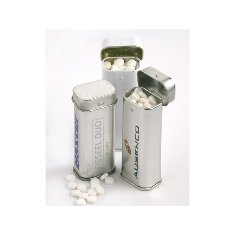 Stand Up Hinge Tin with Sugar Free Mints Stand Up Hinge Tin with Sugar Free Mints