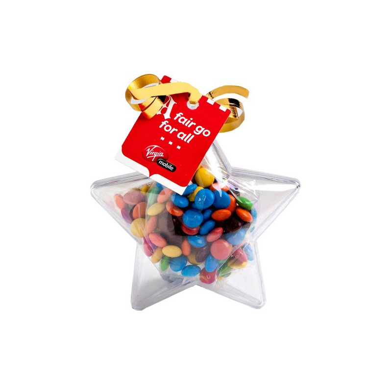 Acrylic Stars Filled with M&Ms 50G Acrylic Stars Filled with M&Ms 50G