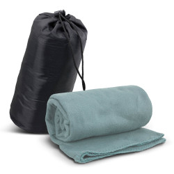 Grey Glasgow Fleece Blanket in Carry Bag