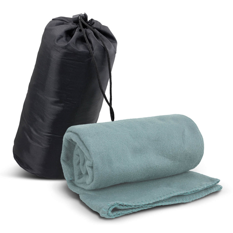 Grey Glasgow Fleece Blanket in Carry Bag