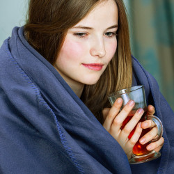 Royal Blue Glasgow Fleece Blanket in Carry Bag