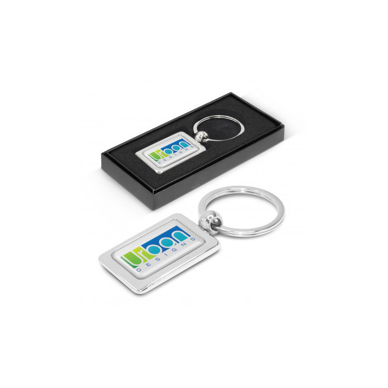 Rectangular Metal Key Ring