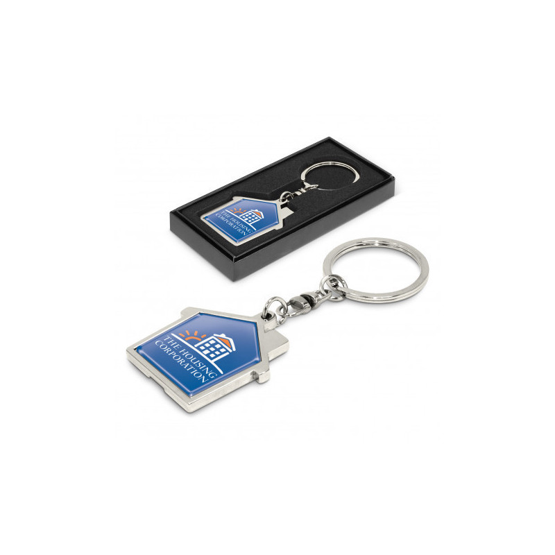 House Metal Key Ring