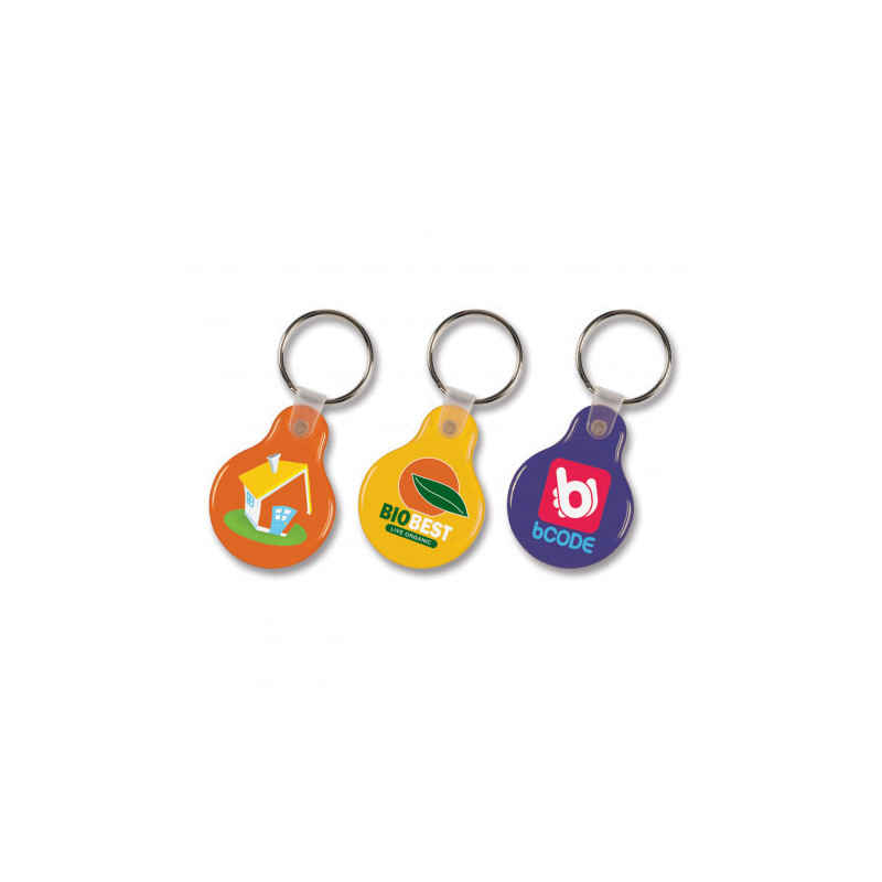 Flexi Resin Key Ring - Round